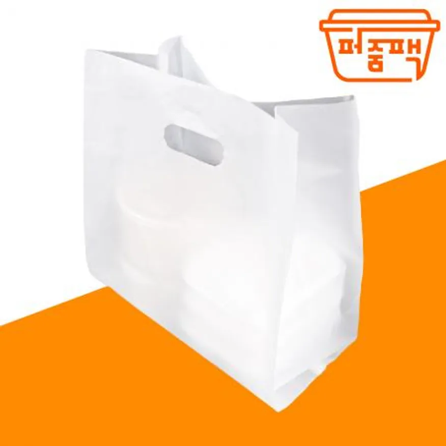 MP-포장비닐 링펀치 무지 중 1000장/ 링타입 배달봉투 비닐봉투 이미지