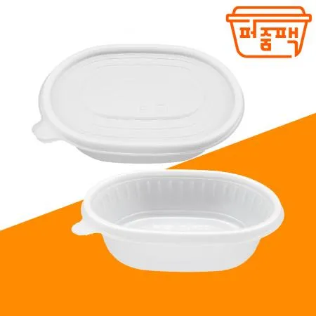 AJ-타원죽용기 밀폐 중 반투명 세트 이미지