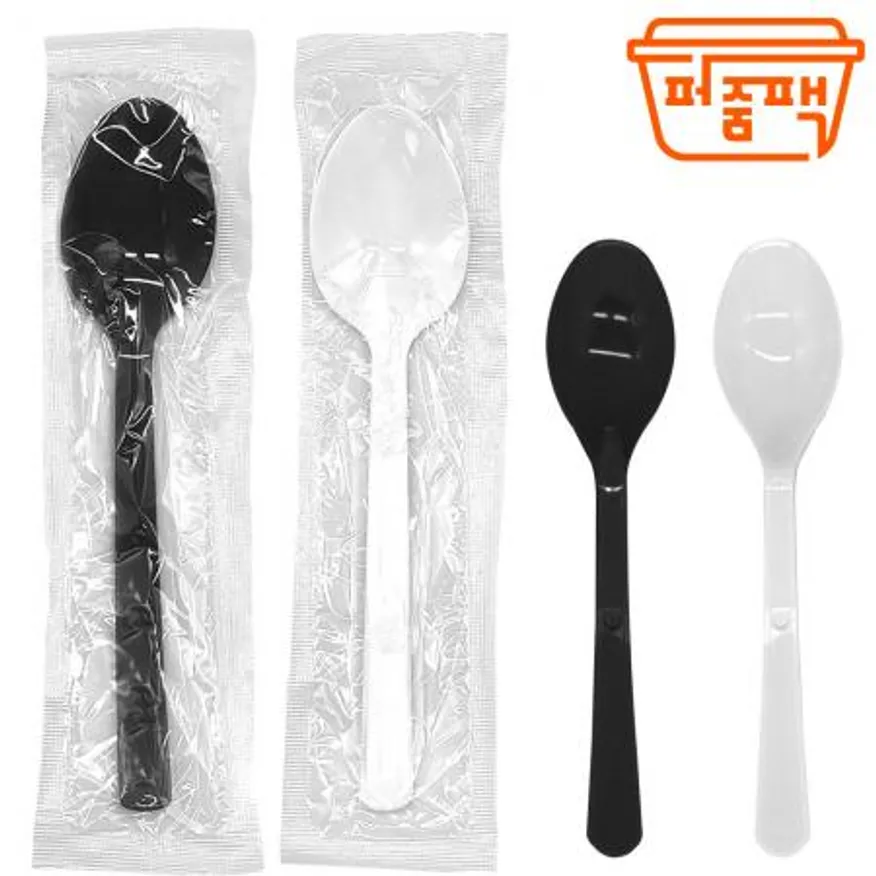 MP-일회용 수저 검정 (낱개) 이미지