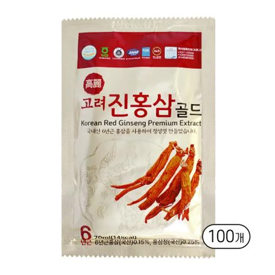 고려 진홍삼 골드 100포 (낱개 벌크) 이미지