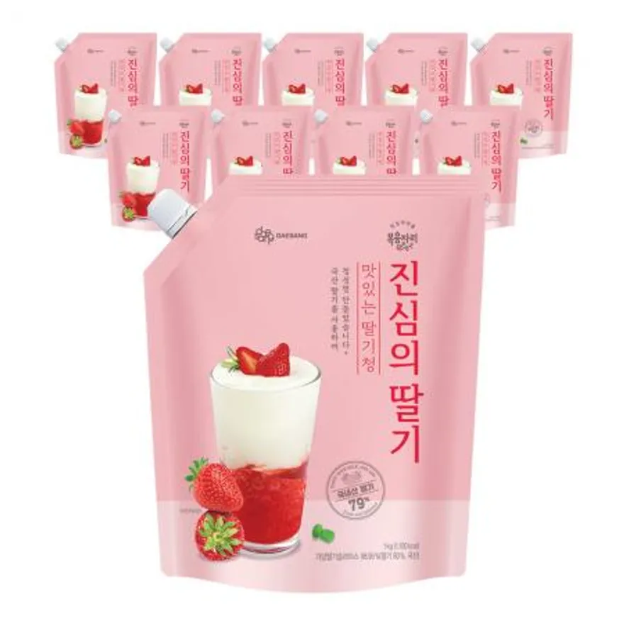 복음자리 진심의 딸기 1kg x 10개 (냉장 딸기청) 이미지
