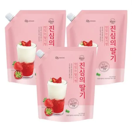 복음자리 진심의 딸기 1kg x 3개 (냉장 딸기청)