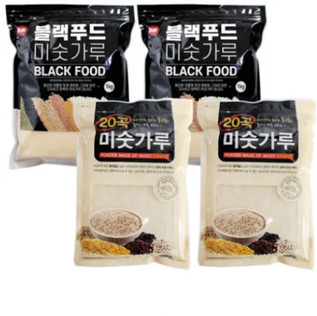 고려 블랙푸드 미숫가루 1kg 2개 +20곡 미숫가루 800g 2개 