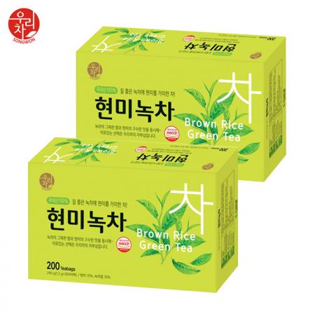 송원 현미녹차 200T x 2개