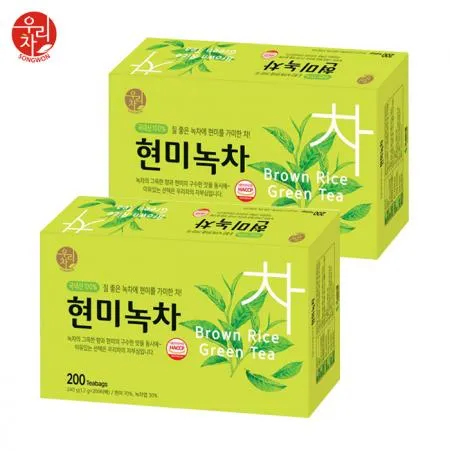 송원 현미녹차 200T x 2개
