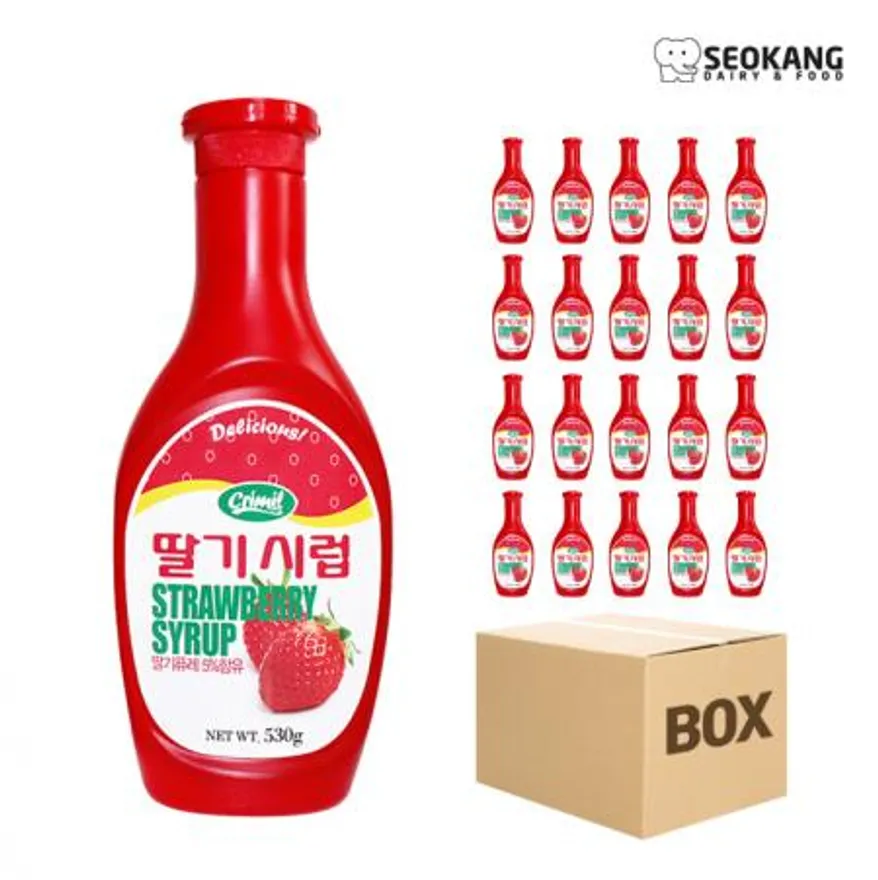 서강유업 딸기시럽 530g x 20개 이미지