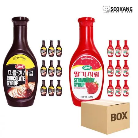 서강유업 쵸콜렛시럽 10개 +딸기시럽 10개