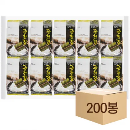 집밥앤 광천김 20봉 x 10개 (200봉)