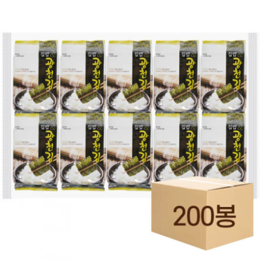 집밥앤 광천김 20봉 x 10개 (200봉) 이미지