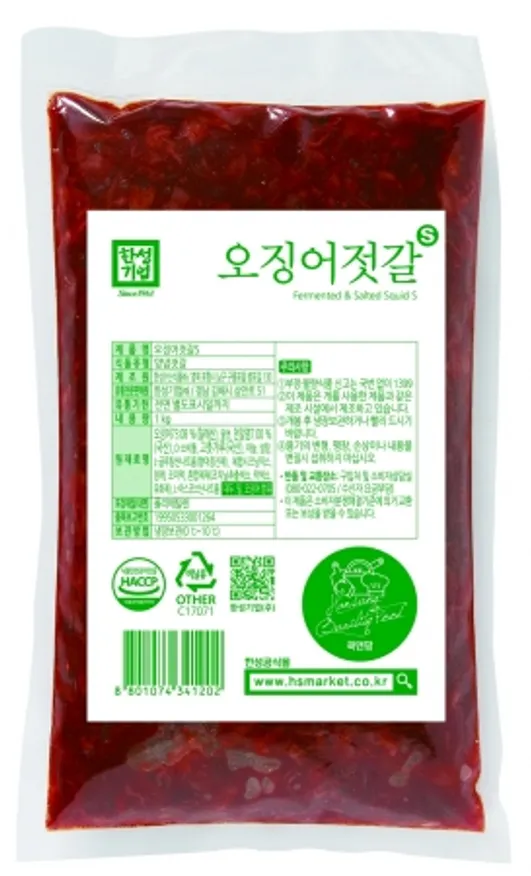 오징어젓갈S,1Kg,한성기업,냉장,수입 이미지