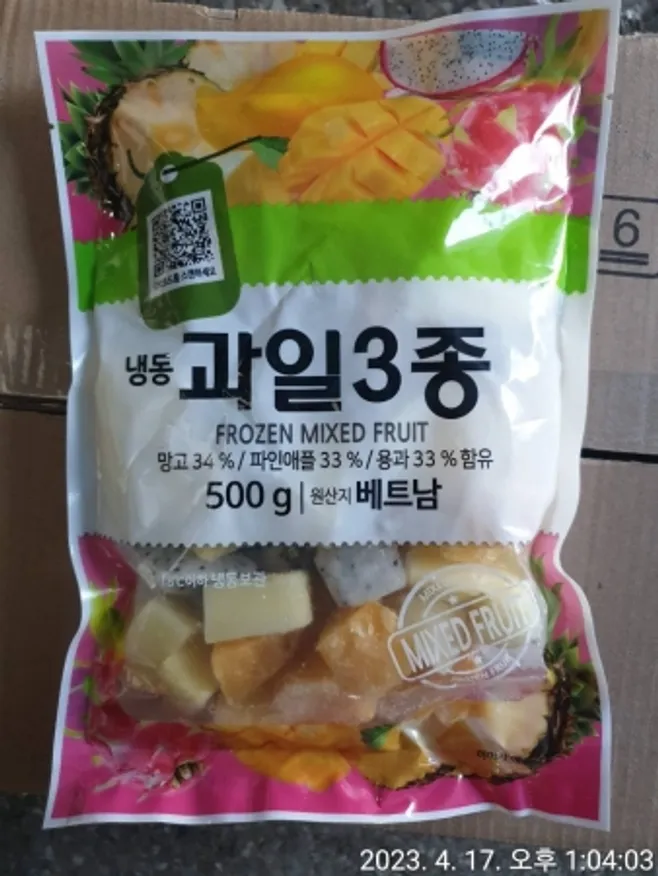 혼합과입3종, 500g, 냉동, 베트남 이미지