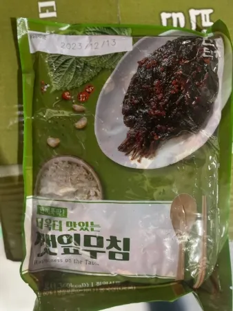 양념깻잎지무침, 1Kg, 반찬단지, 냉장, 중국