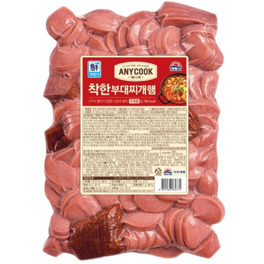 ⭐단독특가⭐애니쿡착한부대찌개햄,1kg,사조대림,냉동 이미지