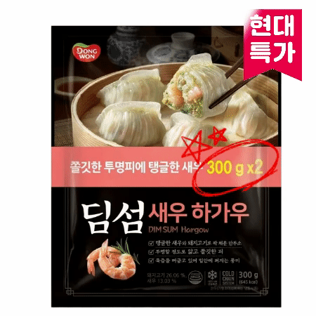 ⭐현대특가⭐딤섬새우하가우(동원F&B,냉동), 300g*2개