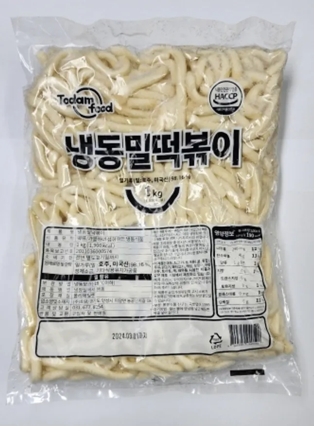 누들떡볶이,1Kg,토담,냉동 이미지