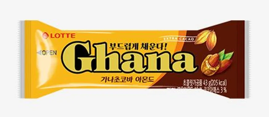 가나초코바(아몬드),540g(45g*12EA),롯데제과,실온 이미지