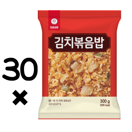 ⭐BOX특가⭐김치볶음밥N, 9kg, 300g*30입 (천일식품,냉동,수입)