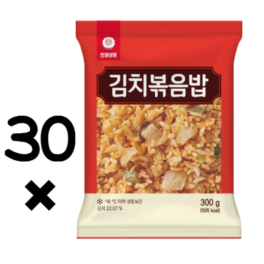 ⭐간편식_box⭐(리뉴얼)김치볶음밥N, 9kg, 300g*30입 (천일식품,냉동,수입) 이미지