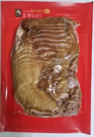 훈제오리S(슬라이스), 1Kg, 청산별덕, 냉장, 국산