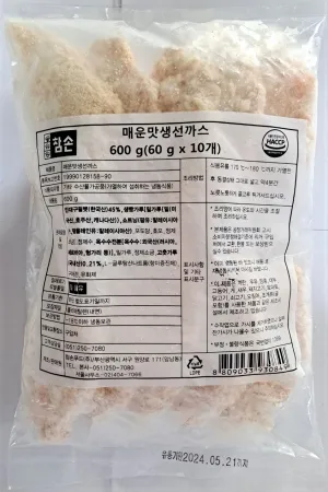 매운맛생선까스, 600g, 참손푸드,냉동