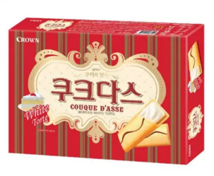 쿠크다스(화이트토르테),128g,크라운제과,실온,국산 이미지