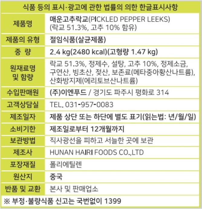 상품정보제공고시