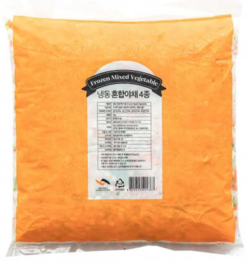 혼합야채4종,1Kg(0.5cm다이스,양파25%·감자25%·당근25%·청피망25%),상품,냉동,중국 이미지