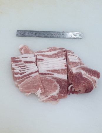 돈육,1Kg(6*5*0.3cm),전지,냉동,상품,국산,밀봉/진공포장 아님