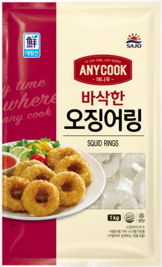 애니쿡오징어링,1Kg(18g*55EA),사조대림,냉동 이미지