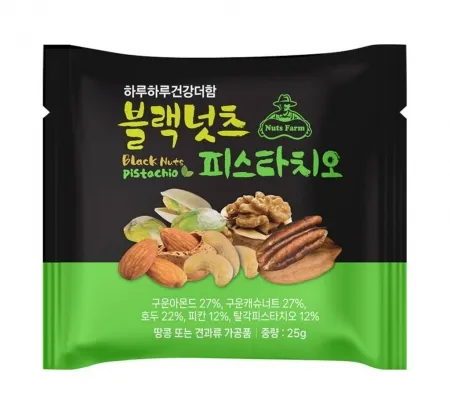 블랙넛츠 피스타치오(구운아몬드,호두,구운캐슈넛,피칸,탈각피스타치오)(실온)