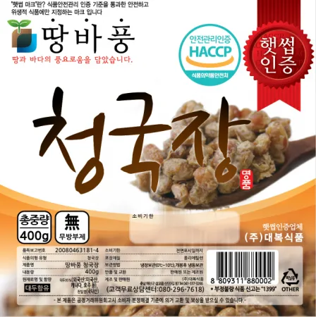 청국장,400g,대복식품,냉장,수입