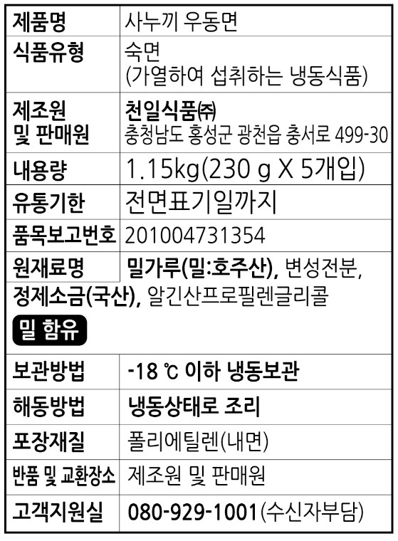 상품정보제공고시