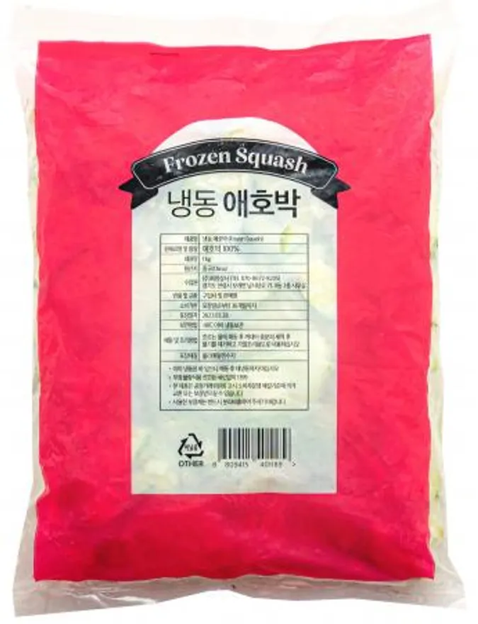 애호박,1Kg(5~6mm반달썰기,개별냉동),상품,냉동,반달썰기,중국 이미지
