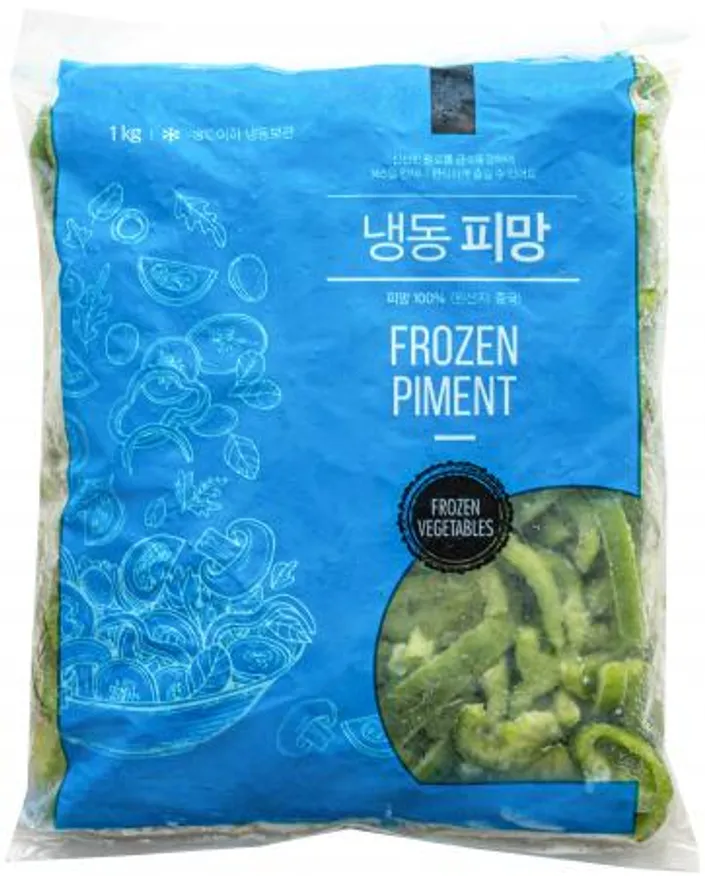 청피망,1Kg(1*4cm슬라이스,개별냉동),상품,냉동,슬라이스,중국 이미지