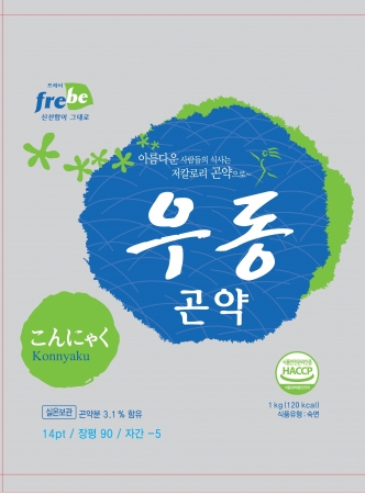 곤약우동,1Kg, 후레쉬코, 냉장