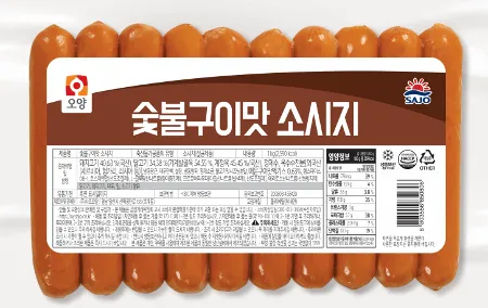 숯불갈비맛소시지,1Kg(사조오양,냉동)