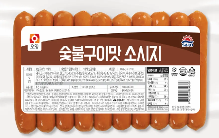 숯불갈비맛소시지,1Kg(사조오양,냉동) 이미지