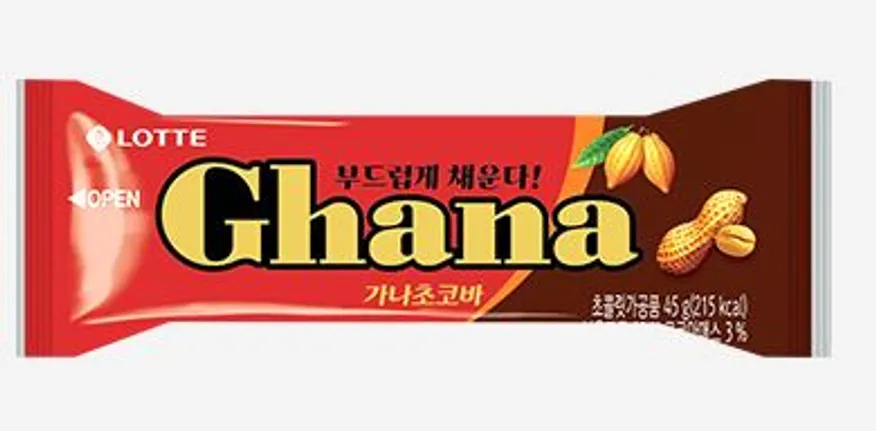 가나초코바(땅콩),540g(45g*12입),롯데제과,실온 이미지