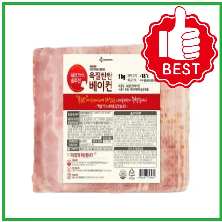 크레잇육질탄탄베이컨, 1Kg, CJ제일제당, 냉동