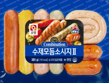 수제모듬소시지Ⅱ, 385g, 사조오양,냉동