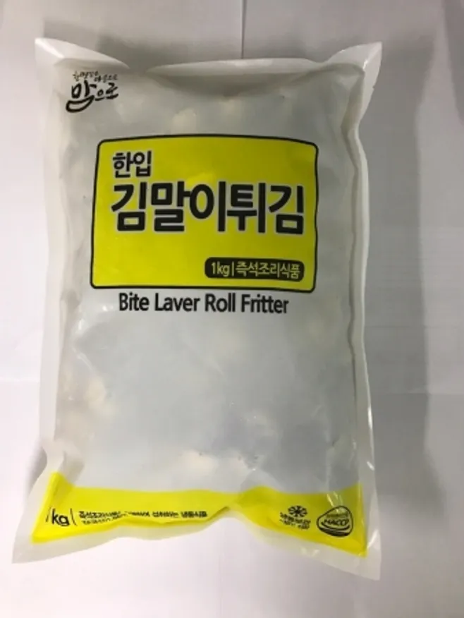 한입김말이튀김,1Kg(15~16g*60~66개),도야지식품,냉동 이미지