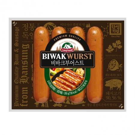 ⭐간편식⭐비바크부어스트, 260g(65g*4EA), 한성기업, 냉장