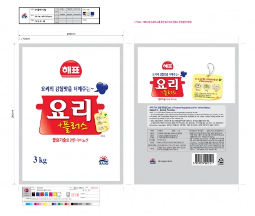 요리플러스(미원대체), 3kg, 사조해표, 실온 이미지