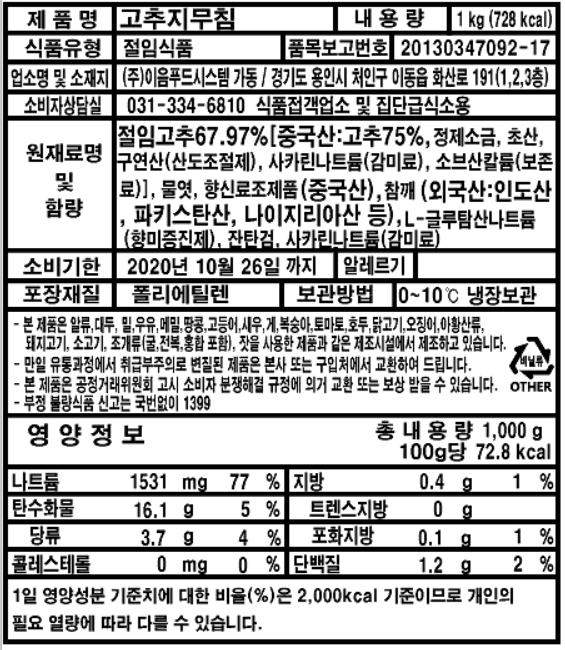 상품정보제공고시