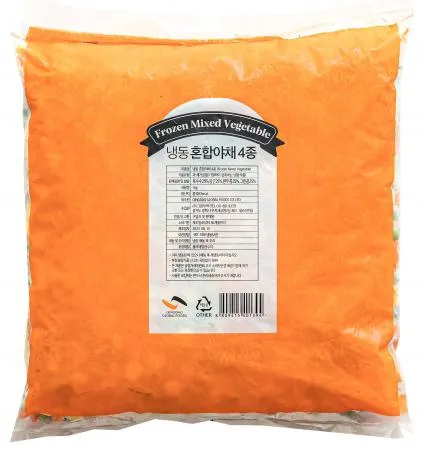 혼합야채4종,1Kg(그린빈스(2cm컷)·옥수수·당근(1cm다이스)·완두콩 25%씩,개별냉동),상품,냉동,중국 이미지