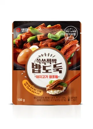 쓱쓱싹싹밥도둑돼지고기장조림,130g,샘표식품,실온