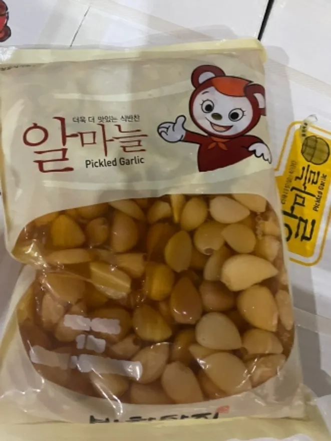 알마늘,깐마늘장아찌,1kg,반찬단지,냉장,중국 이미지