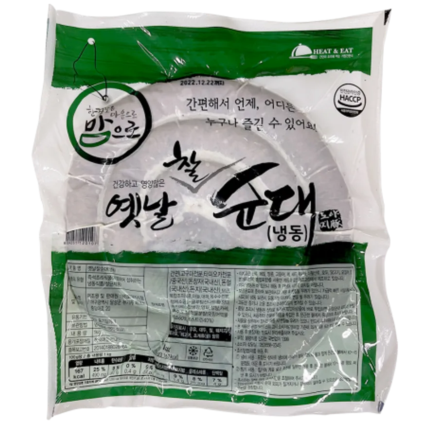 옛날찰순대 (중탕용), 1Kg, 도야지식품, 냉동 이미지