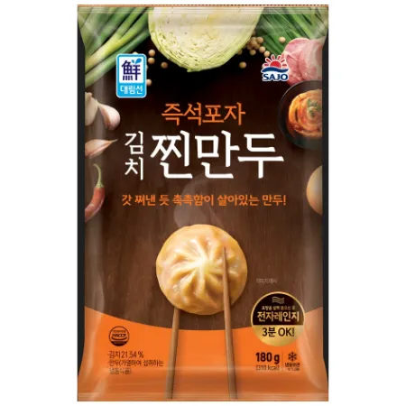 김치즉석포자찐만두, 180g(1개), 사조오양, 냉동