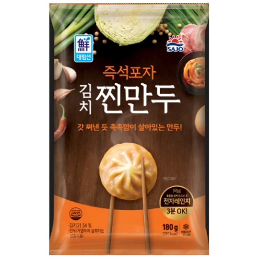 김치즉석포자찐만두, 180g(1개), 사조오양, 냉동 이미지
